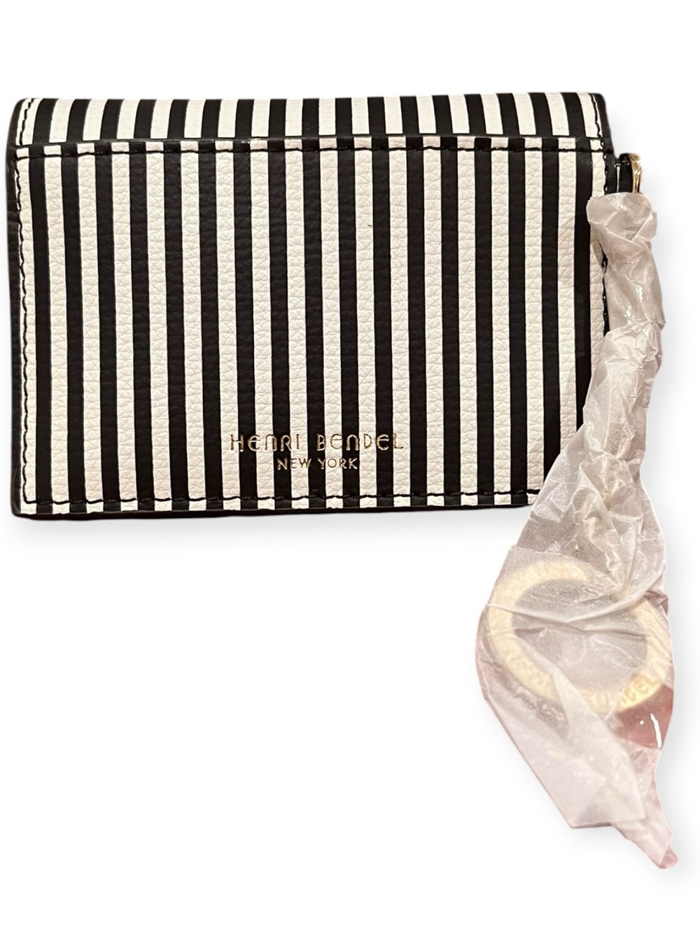 Henri Bendel "Miss Bendel" Centennial Stripe Envelope Wallet / Coin Purse NWT - Picture 5 of 11